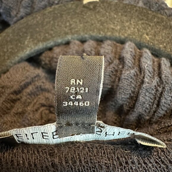 Eileen Fisher Womens Black Cotton Linen Blend Long Line Sweater Cardigan L - Picture 7 of 8